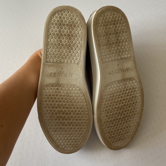 Leather and Gold J Slides Sneakers - Picture 5 of 5